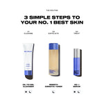 Three skincare products with labels and text on a white background, 15ml / 0.5 fl oz , 30ml / 1.0 fl oz